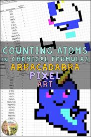 Counting Atoms In Chemical Formulas Pixel Art Digital Review In 2020 Science Teaching Resources Teaching Chemistry Teaching