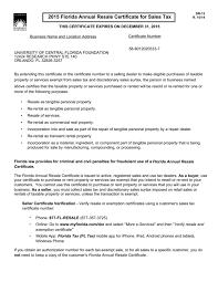 Check spelling or type a new query. 2015 Florida Annual Resale Certificate For Sales Tax