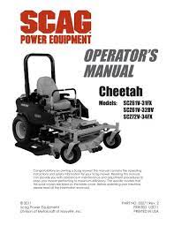 Scag does not offer separate technical service manuals. Warning Scag Power Equipment