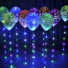 Burton Burton Sparkle Ribbon 57 Inch Multi Color 5 Pack Blue Light Up Balloons Glow Stick Party Balloons