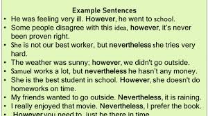See 2 authoritative translations of nevertheless in spanish with example sentences and audio pronunciations. Using However And Nevertheless In English Lessons For English
