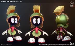 Marvin The Martian Fan Art Rodrigo Goncalves Marvin The Martian The Martian Marvin