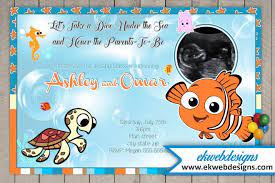 Custom Sonogram Baby Shower Invitations Featuring Finding Nemo Finding Nemo Baby Shower Nemo Baby Shower Finding Nemo Baby