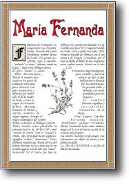 Nombre Maria Fernanda Lamina Descargable En Formato Pdf Con Impresiones Ilimitadas Heraldicafamiliar Com