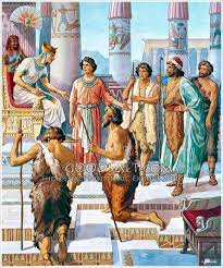 Joseph And Brothers Before Pharaoh Bible Art Bible Pictures Bible Illustrations