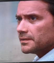 Sonny always has his head tilted to one side and today when he left Tracy  and Jason, his dark black hair, did not do him justice. He looks better  with his gray