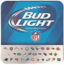 Bud Light Nfl Beer Coaster Nfl Beer Beer Coasters Bud Light