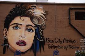 Madonna Mural in Bay City Michigan Art Print