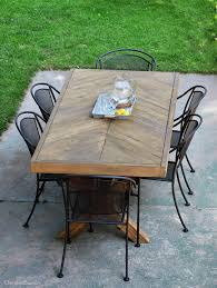 Outdoor Table With X Leg And Herringbone Top Free Plans Diy Outdoor Table Diy Garden Furniture Diy Dining