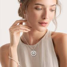 Sterling Silver Personalised Family Necklace with Hanging St Christoph