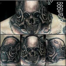 This was jarvis' first tattoo which he got at the age of 14 years. Hear No Evil See No Evil Speak No Evil Neck Tattoo Neck Tattoo Neck Tattoo For Guys Throat Tattoo