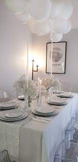 Oscar Bravo Home An All White Dinner Party White Dinner Table Dinner Party Table Settings White Party Decorations