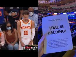 The knicks took the lead in the first quarter. Knicks Fan Caught Spitting On Trae Young Entire Garden Got Paper Chant Trae Is Balding Fadeaway World