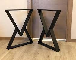 The Best Quality Set Of 2 Table Legs Industrial Style Table Etsy In 2020 Metal Table Legs Steel Table Legs Table Legs