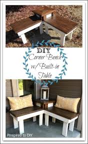 Diy Corner Bench With Built In Table Woodworking Plans Free Diy Furniture Plans Easy Woodworking Projects