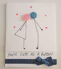 #1 every day is a gift with a boyfriend as sweet and wonderful as you. Cute As A Button Card For My Boyfriend Valentines Cards Button Cards Cards Handmade