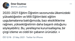 Eğitim dünyanın her tarafında büyük bir kriz içinde. Prof Dr Omer Ozyilmaz Twitter Hesabindan Milli Egitim Bakani Ziya Selcuk A Sert Elestirilerle Acikladi Internetin Gazetesi