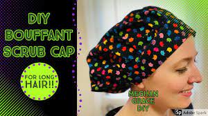The Easiest Bouffant Scrub Cap For Long Hair Guide A Step By Step Tuto Bouffant Scrub Caps Scrub Caps Bouffant Scrub Hat