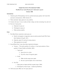 Informative speech speech outline.apa style. Https Www Uwlax Edu Globalassets Offices Services Murphy Learning Center Public Speaking Tutors Presentational Outline Sample Pdf