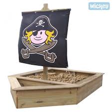 Wooden Climbing Frame Seaflyer Sand Pit Wooden Ship Kids Playing