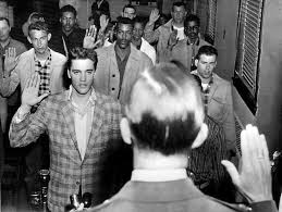 onthisdayinfortsmithhistory March 24, 1958-Elvis Aaron Presley arrives at Fort Chaffee for induction into the Army. Click on the link below to see more images of Presley's time in the Army. https://www.elvispresleymusic.com.au/pictures/1958-1959-elvis ...