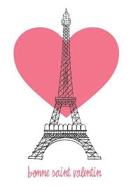 Le 14 février, c'est la saint valentin en france : Valentine S Day In French Torre Eiffel Corazones Tarjetas