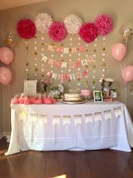 Pink And Gold Theme Birthday Party Pink And Gold Birthday Party Simple Birthday Decorations Simple Birthday Party