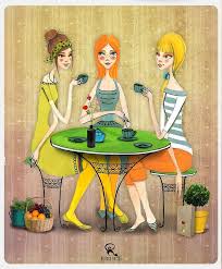 Cafe Entre Copines By Rebekkaivacson Art Types Of Art Drawing Sketches
