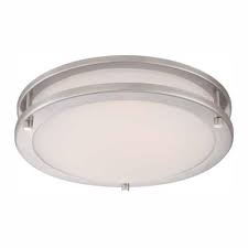 Circle Integrated Led Flush Mount Lights Lighting The Home Depot