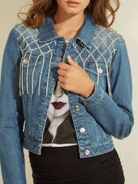 Und die langen jeansjacken liegen jetzt voll im trend. Ø«ÙÙØº Ø§ÙÙØ¶ÙÙ Ø§Ø±ÙØ¯ Ø§Ù ÙØ±Ø¯ Jeansjacke Mit Strass Cazeres Arthurimmo Com