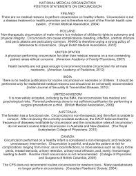 Printable No Medical Organization Recommends Circumcision Health Promotion Circumcision Healthcare System