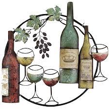 Old wine bottles wine bottle art wine bottle crafts bottles and jars mason jars recycled bottles vintage bottles vintage perfume glitter bottles. 25x26 Wine Bottle Round Metal Wall Decor At Home