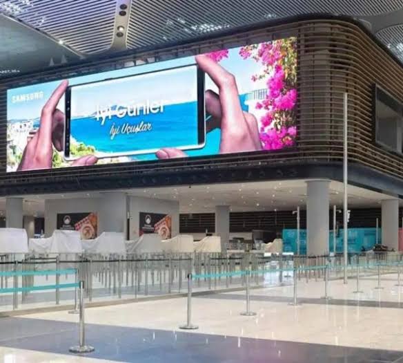Indoor LED display installed in a corporate space
