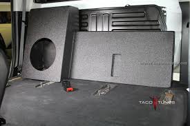 Net internal volume 2.30 cubic feet, port area 22.50 square inches, tuning frequency 35 hz. 2014 Toyota Tundra Crewmax Ported Full Size Subwoofer