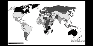 What are the most peaceful countries in the world? Global Peace Index Map 2017 Geography Secondary Bw Rgb Illustration Twinkl