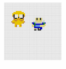 The kids will easily spend an entire afternoon making cool perler bead patterns! Finn And Jake Small Perler Bead Pattern Bead Sprite Pixel Art Facile Frite Transparent Png Download 639500 Vippng