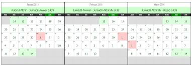 Kalender islam (hijriyah) tahun 2018 m. Kalender Hijriyah 1439 1440 Kalender Islam 2018 M Lengkap Data Islami