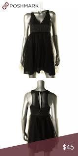 Bcbg Black Metallic Chiffon Cocktail Dress Nwt Chiffon Cocktail Dress Clothes Design Dresses