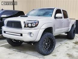 The lifted suspension adds 4.2 inches in height over the standard tacoma and gives you an extra 2.4 inches in width. 2009 Toyota Tacoma Wheel Offset Super Aggressive 3 5 Suspension Lift 4 356552 Team Stance
