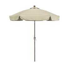 Astella Antique Beige Market 7 5 Ft Push Button Tilt Hexag Lowes Com Patio Umbrella Market Umbrella California Umbrella