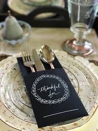 Place Setting Holder Sleeves For Holiday Thanksgiving Table Etsy Thanksgiving Table Settings Chalkboard Style Silverware Holder