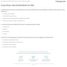 For decades, the united states and the soviet union engaged in a fierce competition for superiority in space. Crazy Horse Quiz Worksheet For Kids Study Com