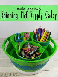 Diy Spinning Art Supply Caddy Monthly Diy Challenge Dollar Stores Dollar Store Bins Art Caddy