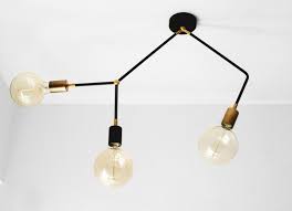 Large edison flush ceiling antique brass c w lb3 bulbs, globe 1 light cage flush mount mini pendant, ceiling light model no 2057, downtown edison ceiling flush light by minka lavery 4133 84, edison flush ceiling light cl 30252. Modern Vintage Sputnik 3 Arm Ceiling Flush Mount Mount Etsy