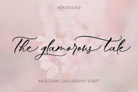 This is the page of simply glamorous font. The Glamorous Tale 53638 Script Font Bundles