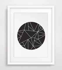 Black And White Geometric Wall Art Black And White Minimalist Geometric Wall Decor Printable Modern Home Decor Black Circle Print White Geomet Geometric Art Circle Art Geometric Triangles Art
