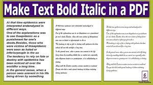 How To Make Text Bold Italic And Other Formats In A Pdf Document In Fox Pdf Text How To Make