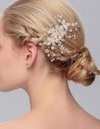 Luxury Bridal Wedding Hair Comb Pearl Crystal Flower Leaf Headpiece Hair Comb Uk Ebay Hair Jewelry Wedding Wedding Hair Accessories Wedding Hair Head Piece