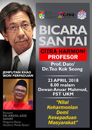 Datuk dr.teo kok seong dalam siaran buletin awani khas semperna kemangkatan sultan perak. Dipanjangkan Poster Institute Of Ethnic Studies Ukm Facebook