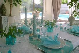 I hope you enjoy my tablescape for the holidays and thanks for watching! Table Decoration With Flowers And Feathers White And Turquoise Colors